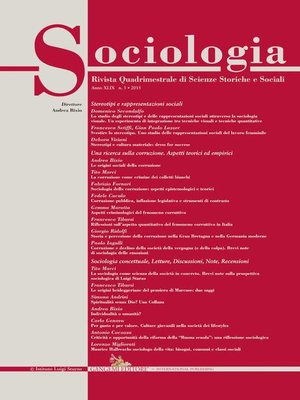 cover image of Sociologia n. 3/2015